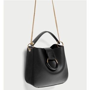Zara Crossbody Bucket Bag with Hoop
